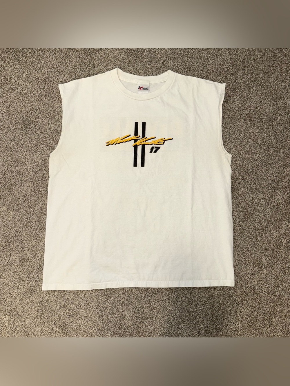 Matt Kenseth Dewalt Racing Chase Authentics White Tee with Black and Yellow Logo